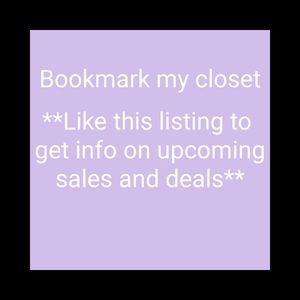 Bookmark My Closet- Like this listing!!